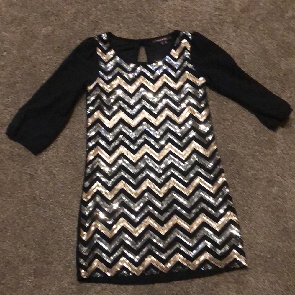 My Michelle black sequin dress. Size 8.